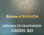 Diploma of Graduation Green
